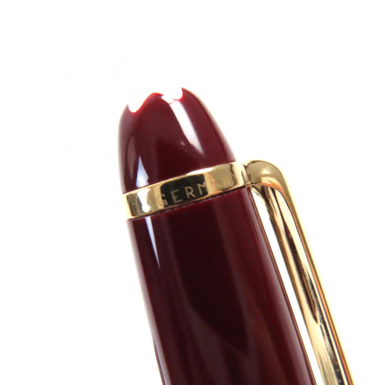 MONTBLANC Ballpoint pen Resin, Gold Plated Bordeaux Gold Meisterstck Classic mens Used Authentic
