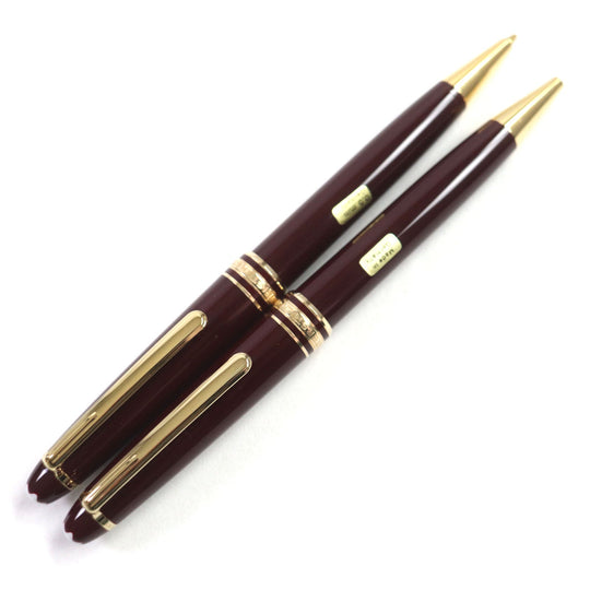 MONTBLANC Ballpoint pen Resin, Gold Plated Bordeaux Gold Meisterstck Classic mens Used Authentic