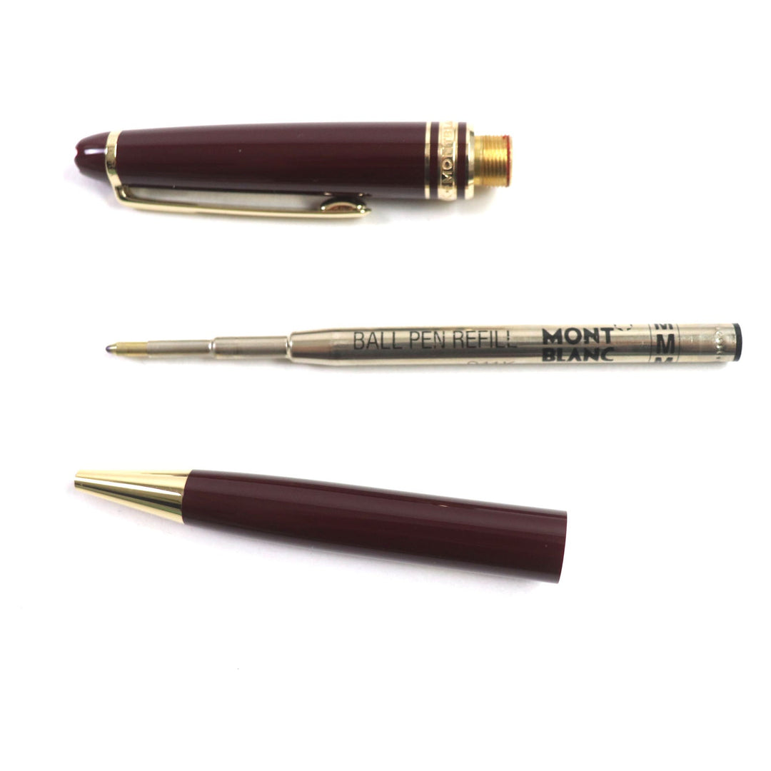 MONTBLANC Ballpoint pen Resin, Gold Plated Bordeaux Gold Meisterstck Classic mens Used Authentic
