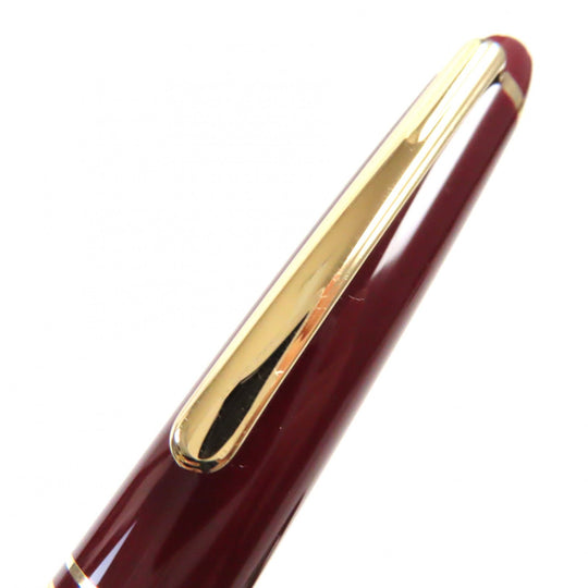 MONTBLANC Ballpoint pen Resin, Gold Plated Bordeaux Gold Meisterstck Classic mens Used Authentic