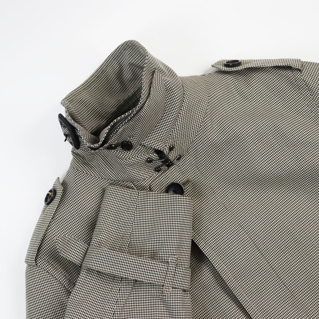 BURBERRY LONDON trench coat Outer: 100% cotton, Lining: Cupra, Sleeve lining: Cupra, Sleeve lining: Polyester, Part: Leather Ivory black mens L Used Authentic