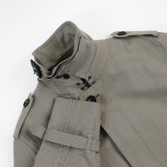 BURBERRY LONDON trench coat Outer: 100% cotton, Lining: Cupra, Sleeve lining: Cupra, Sleeve lining: Polyester, Part: Leather Ivory black mens L Used Authentic