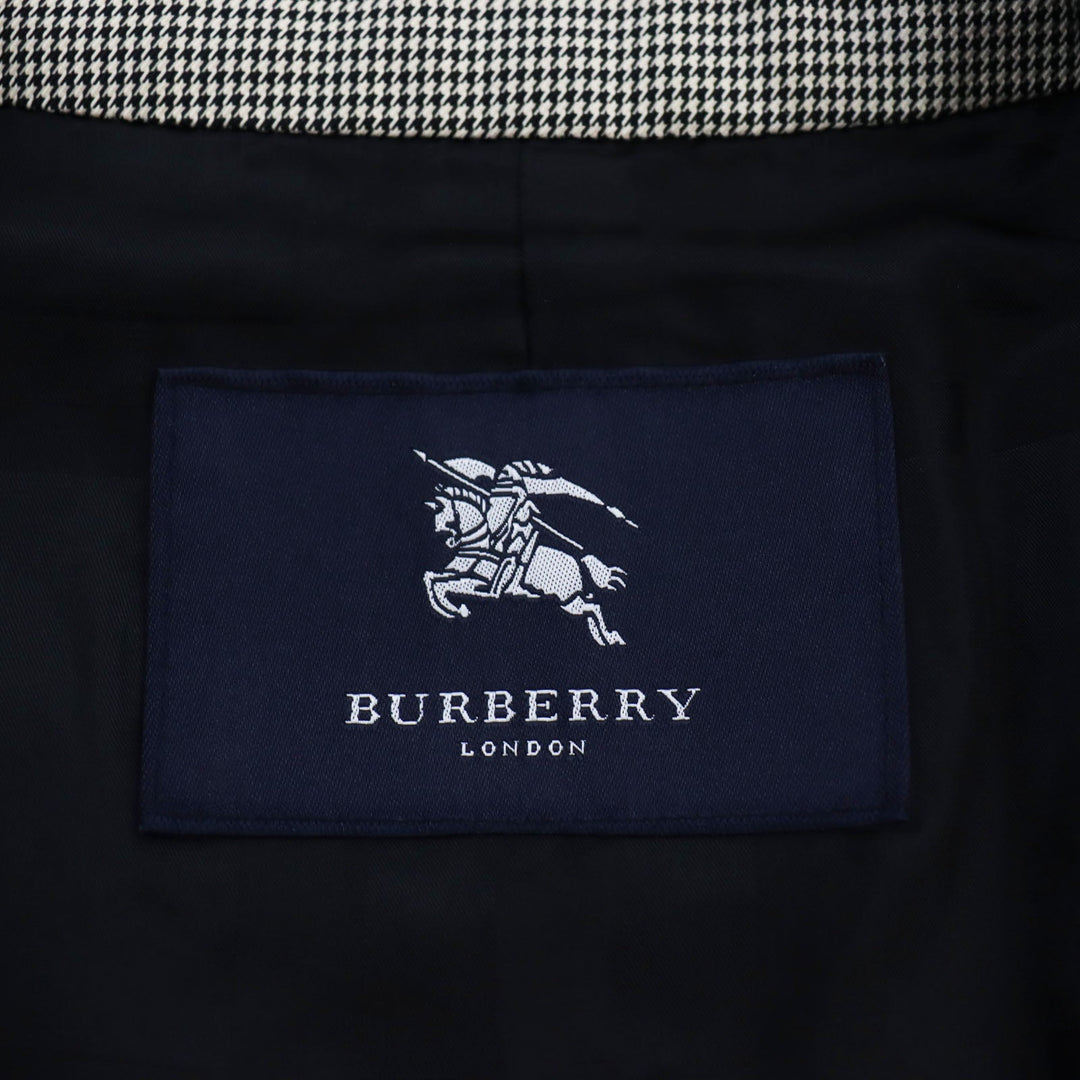 BURBERRY LONDON trench coat Outer: 100% cotton, Lining: Cupra, Sleeve lining: Cupra, Sleeve lining: Polyester, Part: Leather Ivory black mens L Used Authentic