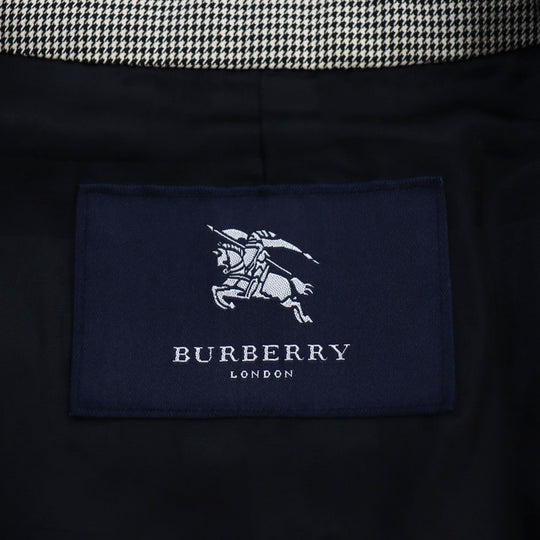 BURBERRY LONDON trench coat Outer: 100% cotton, Lining: Cupra, Sleeve lining: Cupra, Sleeve lining: Polyester, Part: Leather Ivory black mens L Used Authentic