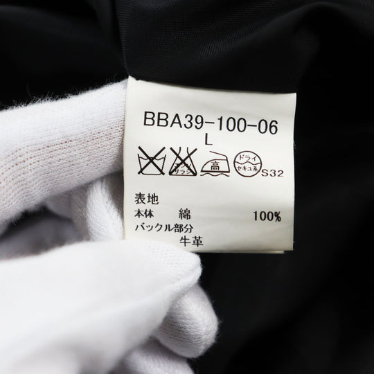 BURBERRY LONDON trench coat Outer: 100% cotton, Lining: Cupra, Sleeve lining: Cupra, Sleeve lining: Polyester, Part: Leather Ivory black mens L Used Authentic