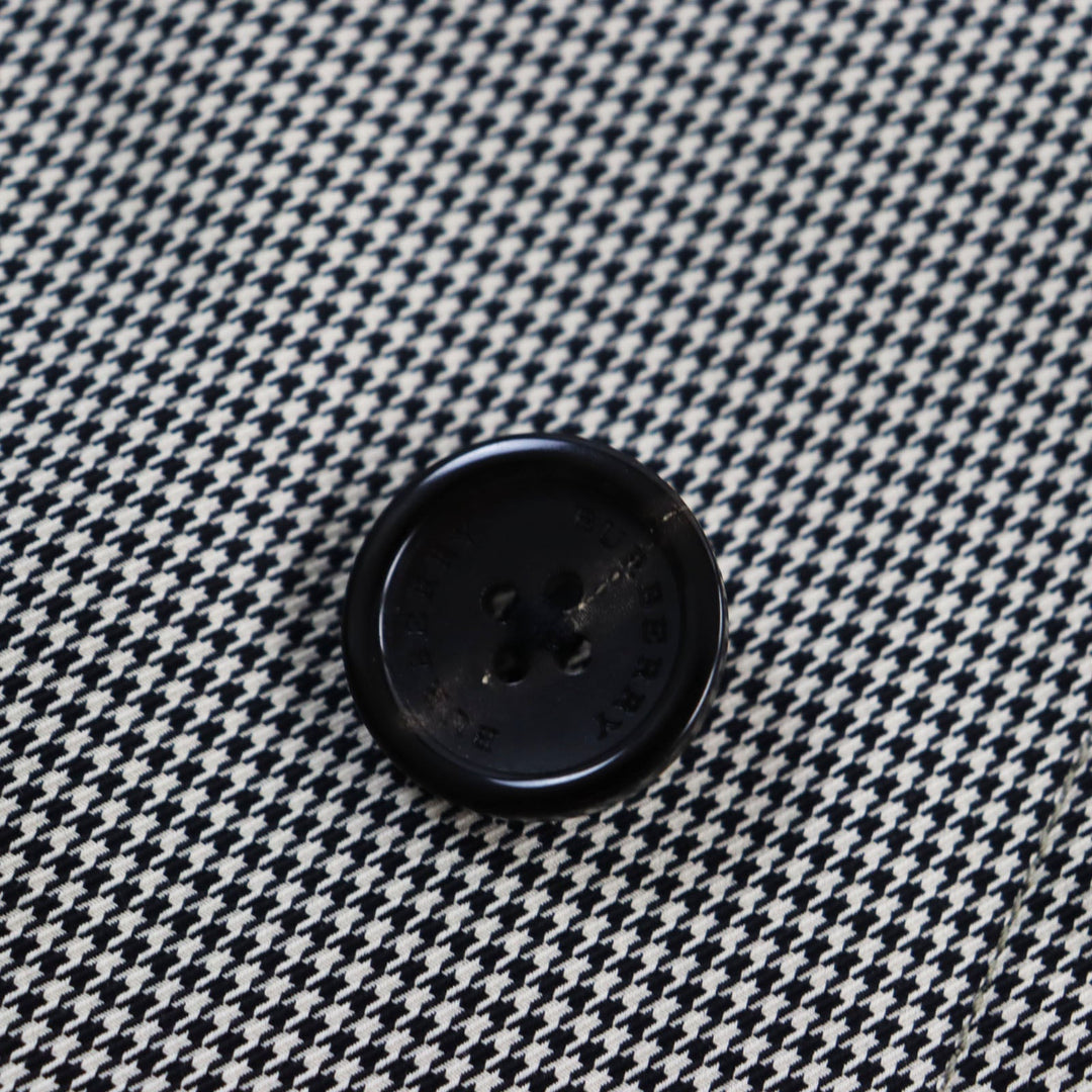 BURBERRY LONDON trench coat Outer: 100% cotton, Lining: Cupra, Sleeve lining: Cupra, Sleeve lining: Polyester, Part: Leather Ivory black mens L Used Authentic