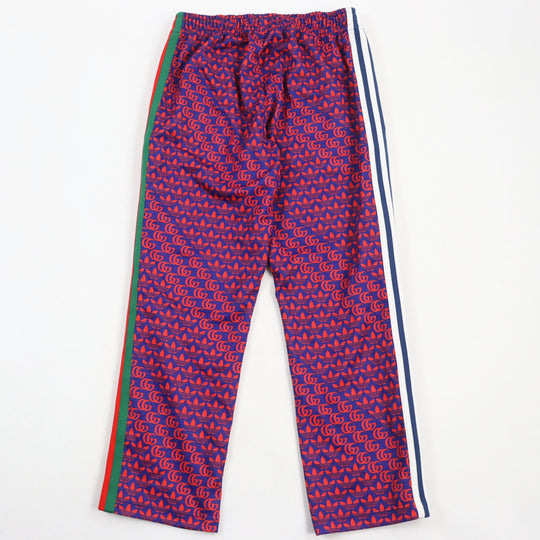 GUCCI Pants 692113 Main: 55% polyester, Main: 45% cotton, Part: 100% polyamide (nylon) Navy red mens XS Used Authentic