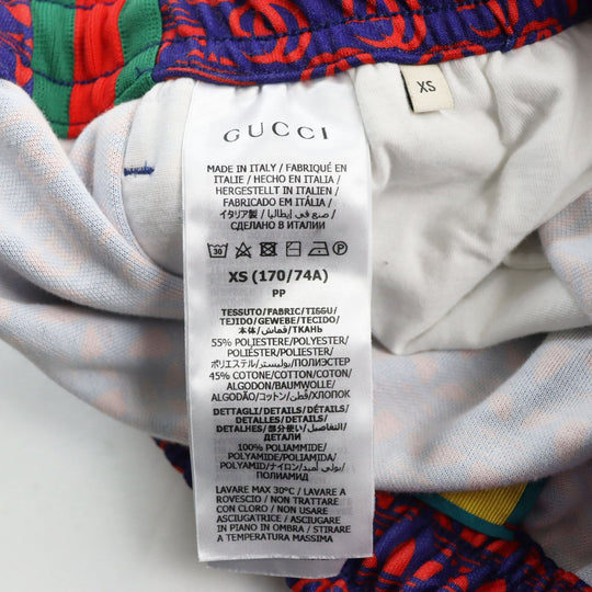 GUCCI Pants 692113 Main: 55% polyester, Main: 45% cotton, Part: 100% polyamide (nylon) Navy red mens XS Used Authentic