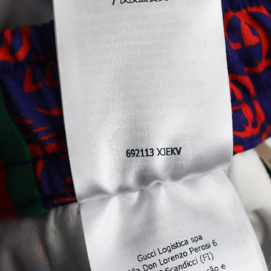 GUCCI Pants 692113 Main: 55% polyester, Main: 45% cotton, Part: 100% polyamide (nylon) Navy red mens XS Used Authentic