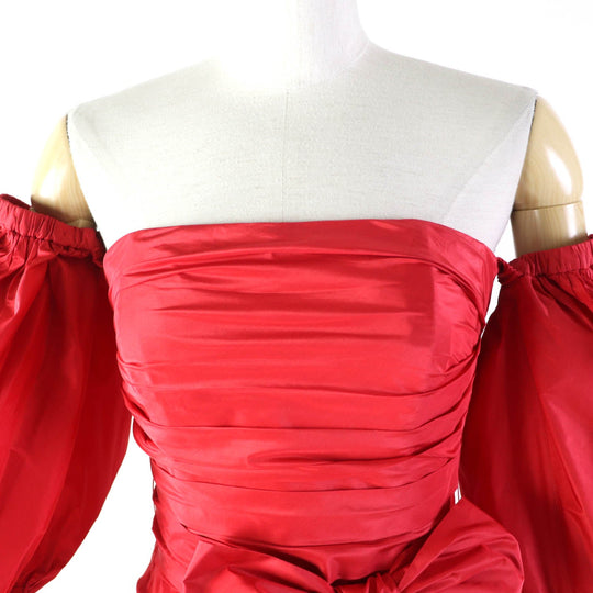 VALENTINO one piece Main: 100% silk, Part: 100% silk, Lining: 100% silk Red Women 38 Used Authentic