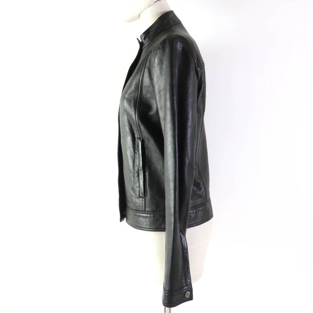 GUCCI Riders jacket 290487 Main: Lamb leather, Lining: 100% rayon black Women 40 Used Authentic