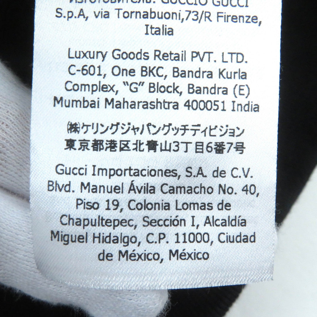 GUCCI Hoodie 681210 Main: 100% cotton Black red white mens L Used Authentic