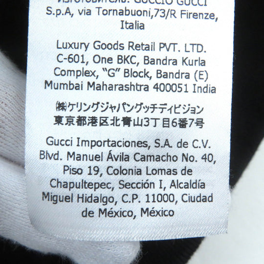 GUCCI Hoodie 681210 Main: 100% cotton Black red white mens L Used Authentic