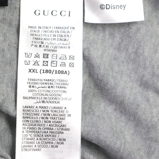 GUCCI Short sleeve T-shirt 548334 Main: 100% cotton gray FLASH Donald Duck mens XXL Used Authentic