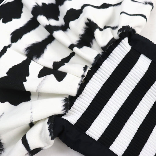 BURBERRY Hoodie 4563724 Outer material: 100% cotton, Outer material: 77% polyester, Outer material: 15% polyamide (nylon), Outer material: 8% elastane (polyurethane) White black Watercolour Print Reconstructed Hoodie mens XS Used Authentic