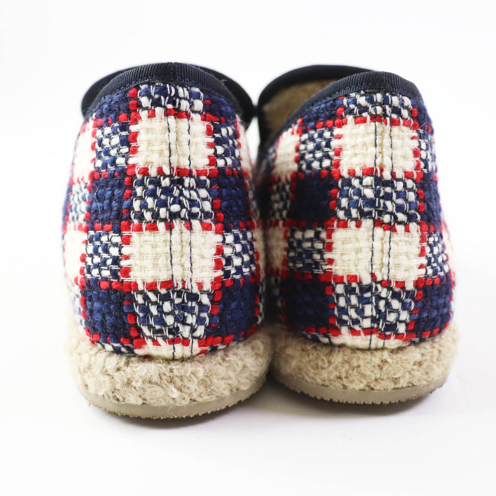 GUCCI loafers Main: , Main: Tweed Inner: Boa Navy red white Women 36 1/2 Used Authentic