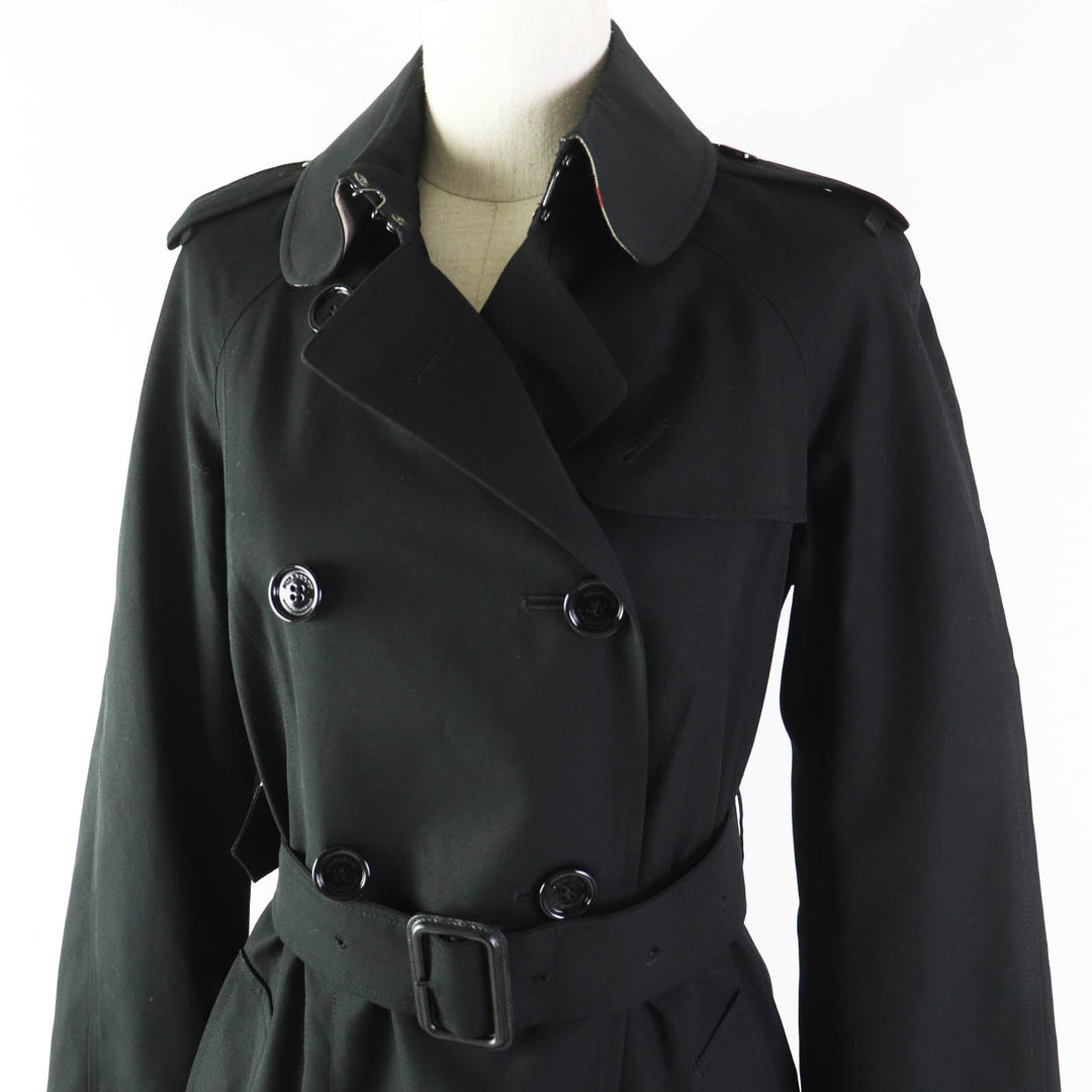 Burberry Prorsum trench coat Outer: 65% polyester, Outer: 35% cotton, Lining: 50% cotton, Lining: 50% polyester, Sleeve lining: 100% rayon black Women 34 Used Authentic