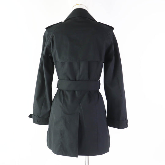 Burberry Prorsum trench coat Outer: 65% polyester, Outer: 35% cotton, Lining: 50% cotton, Lining: 50% polyester, Sleeve lining: 100% rayon black Women 34 Used Authentic