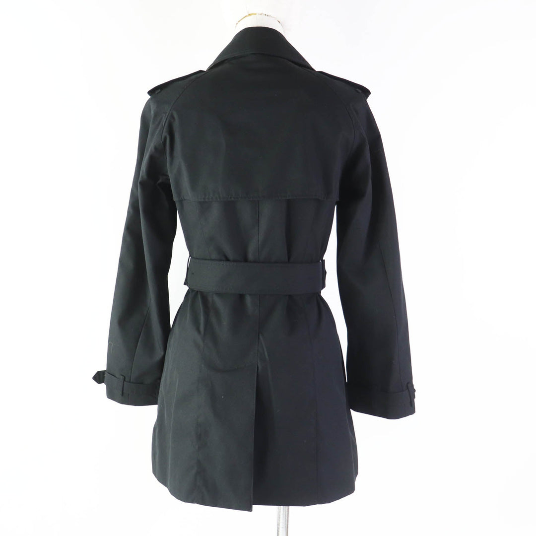 Burberry Prorsum trench coat Outer: 65% polyester, Outer: 35% cotton, Lining: 50% cotton, Lining: 50% polyester, Sleeve lining: 100% rayon black Women 34 Used Authentic