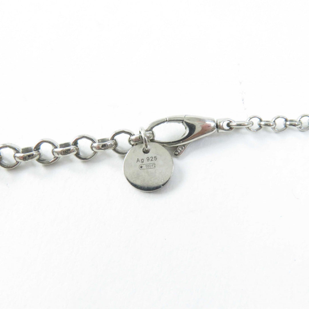 GUCCI Necklace 455535 Main�FAG925 Silver Interlocking G Women Used Authentic