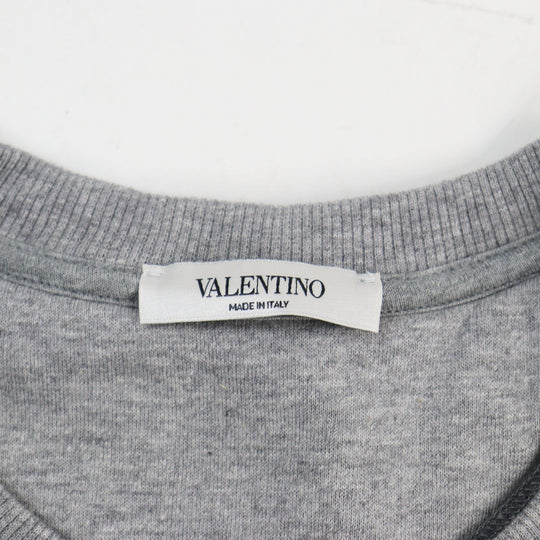 VALENTINO sweat RV3MF01JCXL Outer material: 93% cotton, Outer material: 7% nylon, Part: 96% cotton, Part: 4% polyurethane Gray Silver mens M Used Authentic