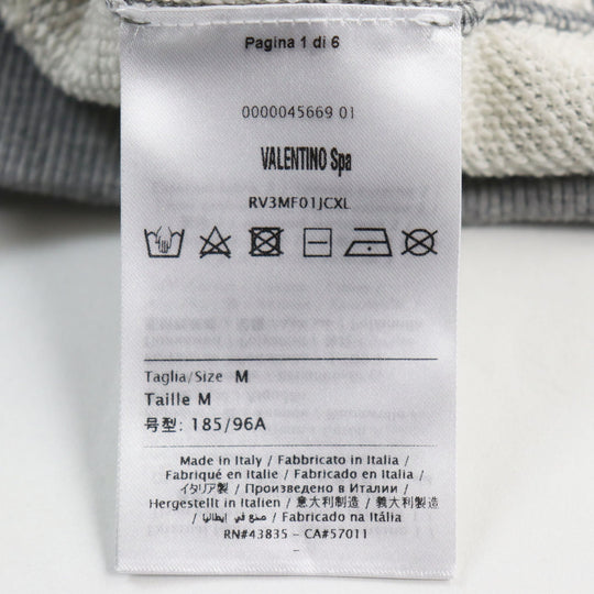 VALENTINO sweat RV3MF01JCXL Outer material: 93% cotton, Outer material: 7% nylon, Part: 96% cotton, Part: 4% polyurethane Gray Silver mens M Used Authentic