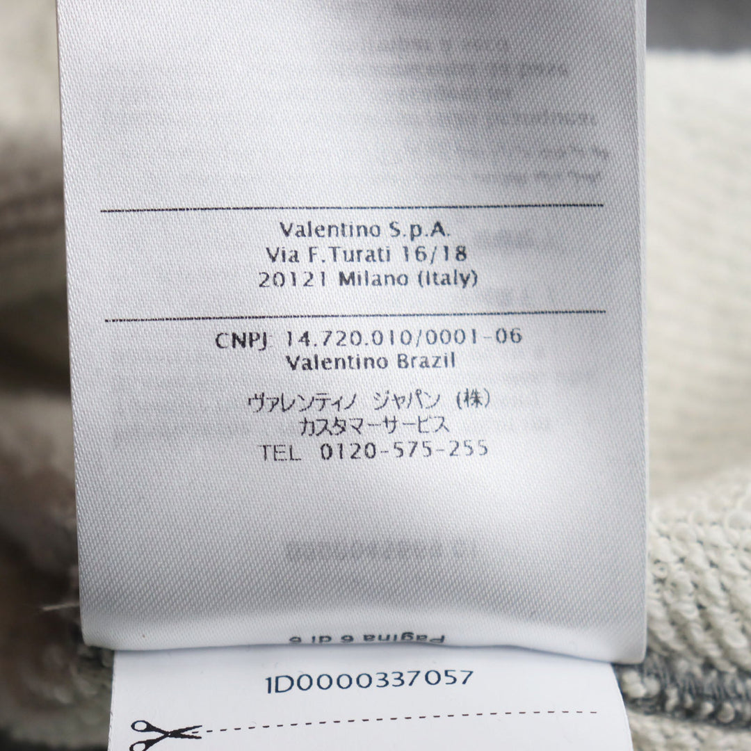 VALENTINO sweat RV3MF01JCXL Outer material: 93% cotton, Outer material: 7% nylon, Part: 96% cotton, Part: 4% polyurethane Gray Silver mens M Used Authentic