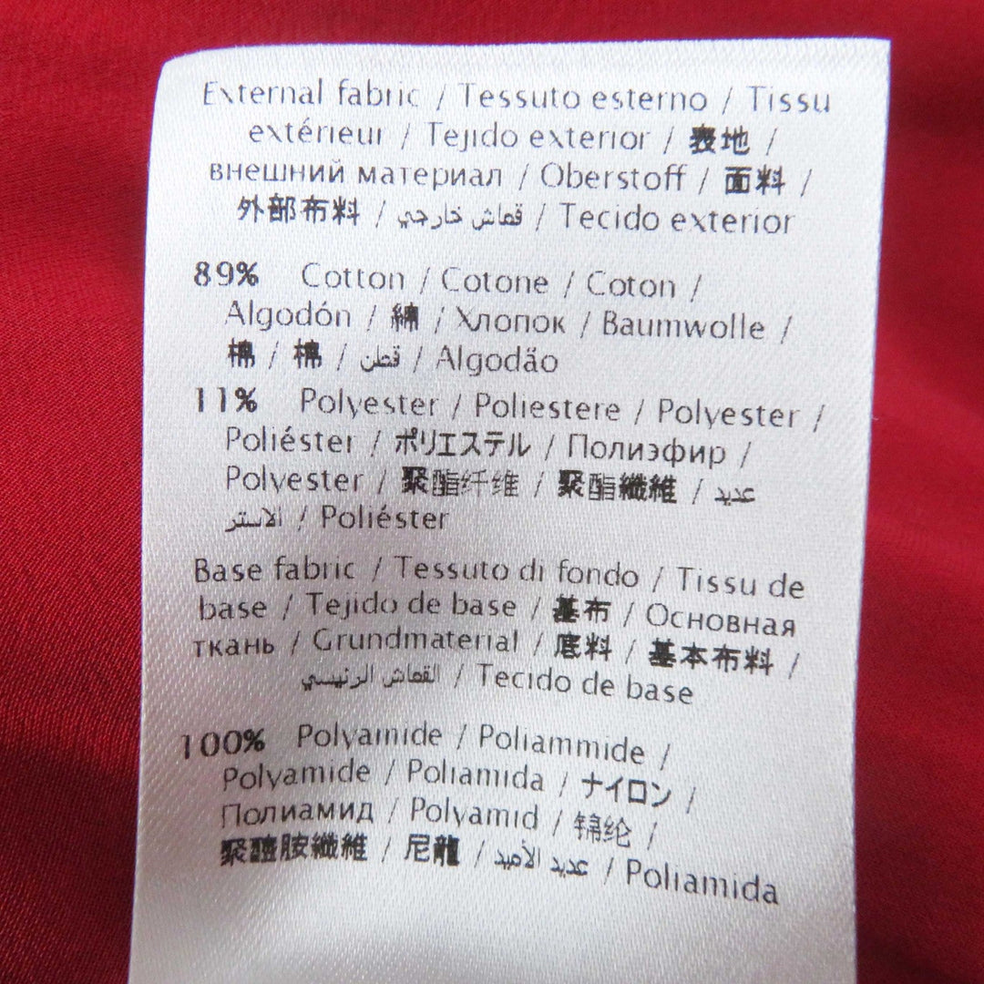 VALENTINO dress Outer: 89% cotton, Outer: 11% polyester, Part: 100% nylon, Lining: 91% silk, Lining: 9% polyurethane Red Women 40 Used Authentic