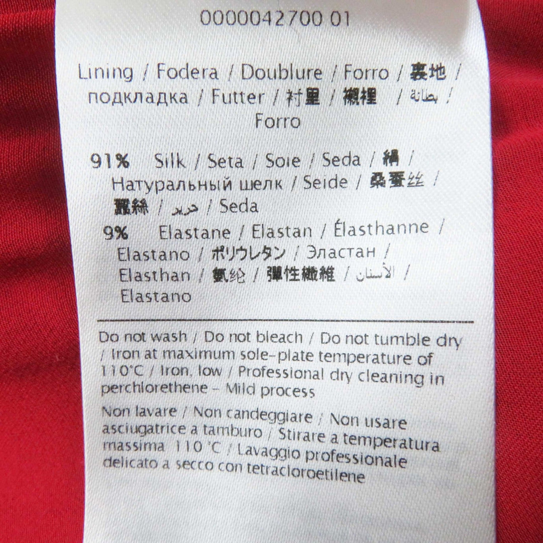 VALENTINO dress Outer: 89% cotton, Outer: 11% polyester, Part: 100% nylon, Lining: 91% silk, Lining: 9% polyurethane Red Women 40 Used Authentic