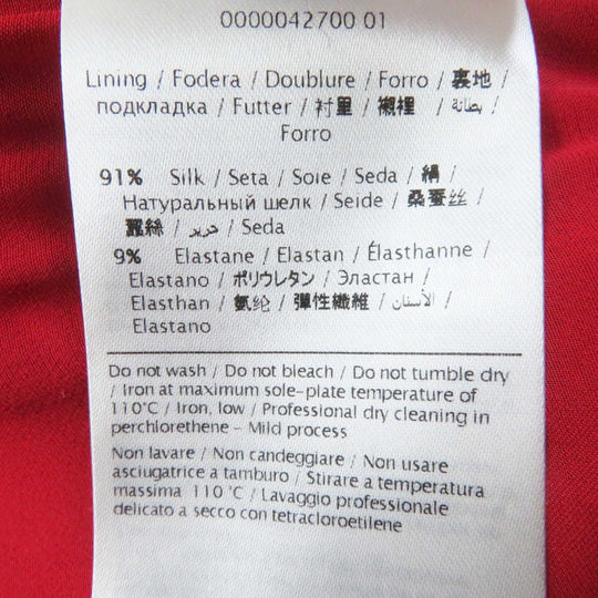 VALENTINO dress Outer: 89% cotton, Outer: 11% polyester, Part: 100% nylon, Lining: 91% silk, Lining: 9% polyurethane Red Women 40 Used Authentic
