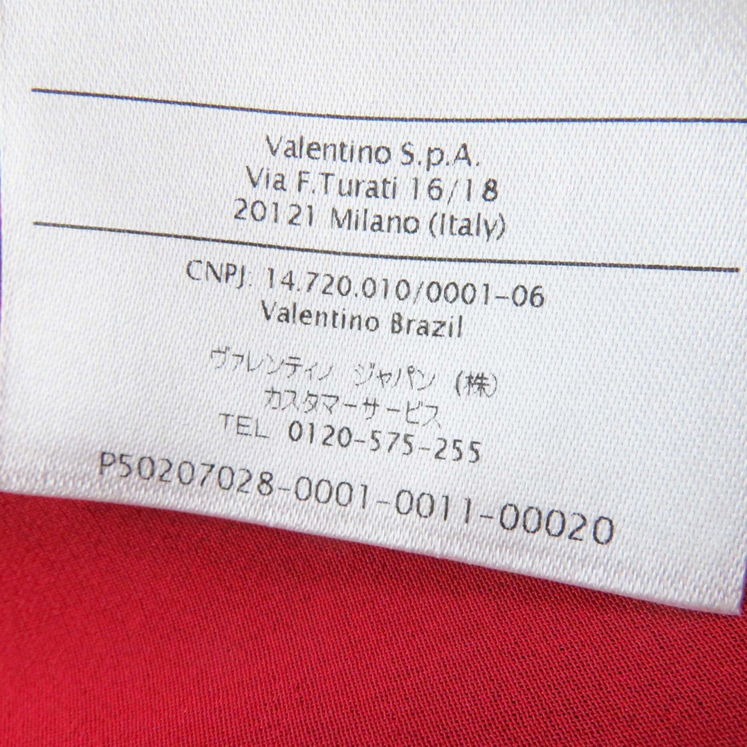 VALENTINO dress Outer: 89% cotton, Outer: 11% polyester, Part: 100% nylon, Lining: 91% silk, Lining: 9% polyurethane Red Women 40 Used Authentic