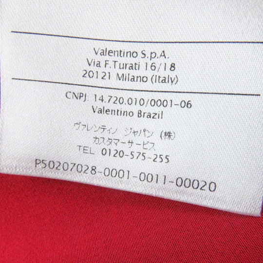VALENTINO dress Outer: 89% cotton, Outer: 11% polyester, Part: 100% nylon, Lining: 91% silk, Lining: 9% polyurethane Red Women 40 Used Authentic