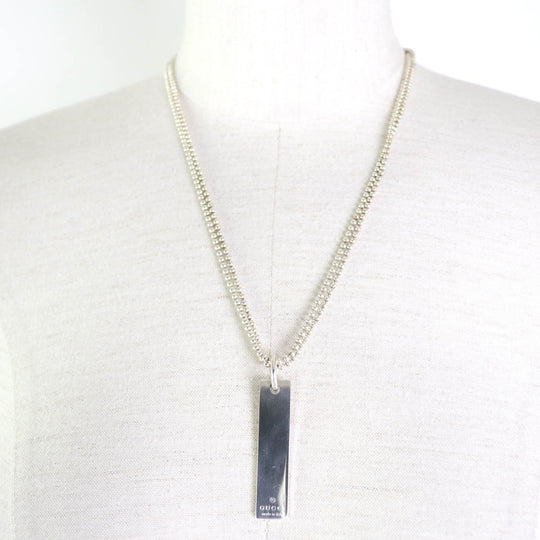 GUCCI Necklace Main�FAG925 Silver Women Used Authentic