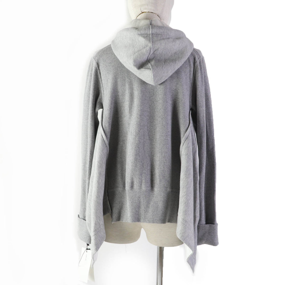 Sacai Hoodie 20-04862 Main: 70% cotton, Main: 30% nylon, Part: 95% cotton, Part: 5% polyurethane, Part: 100% cotton gray Women 2 Used Authentic