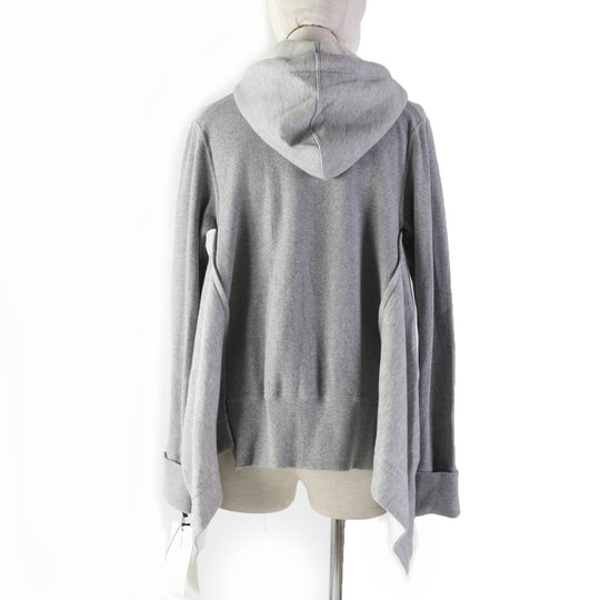 Sacai Hoodie 20-04862 Main: 70% cotton, Main: 30% nylon, Part: 95% cotton, Part: 5% polyurethane, Part: 100% cotton gray Women 2 Used Authentic