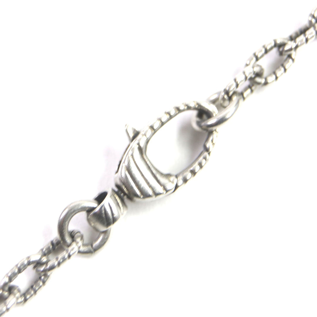 GUCCI Necklace Main�FAG925 Silver Interlocking G Arabesque mens Used Authentic