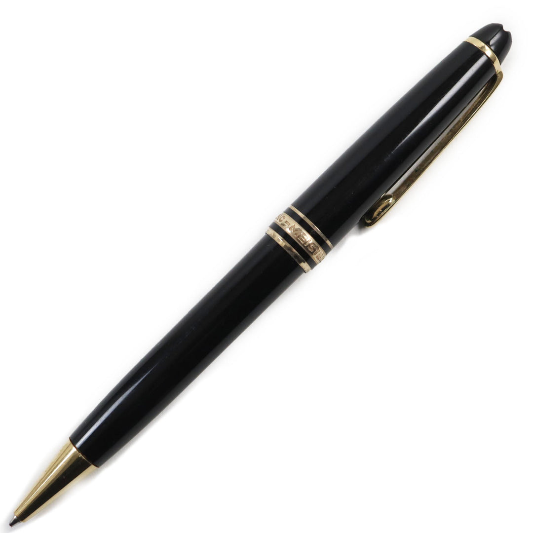 MONTBLANC Ballpoint pen Resin, Gold Plated Black gold Meisterstck Classic mens Used Authentic