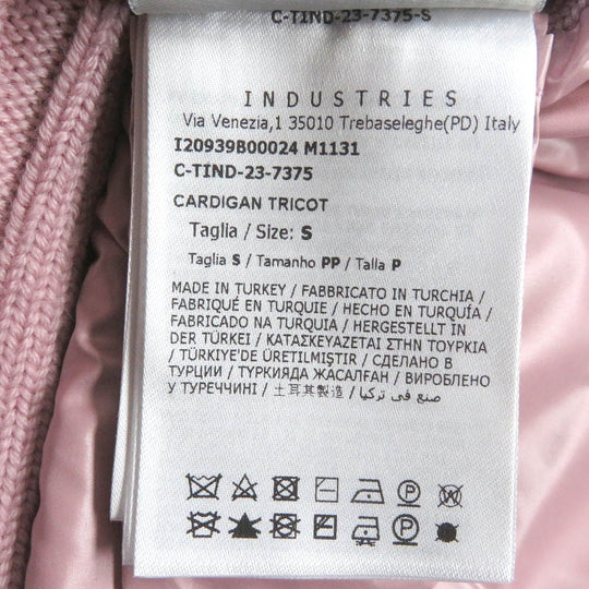 MONCLER Blouson Outer: 100% polyester, Main: 100% wool, Filling: 90% down, Filling: 10% feather pink CARDIGAN Women S Used Authentic