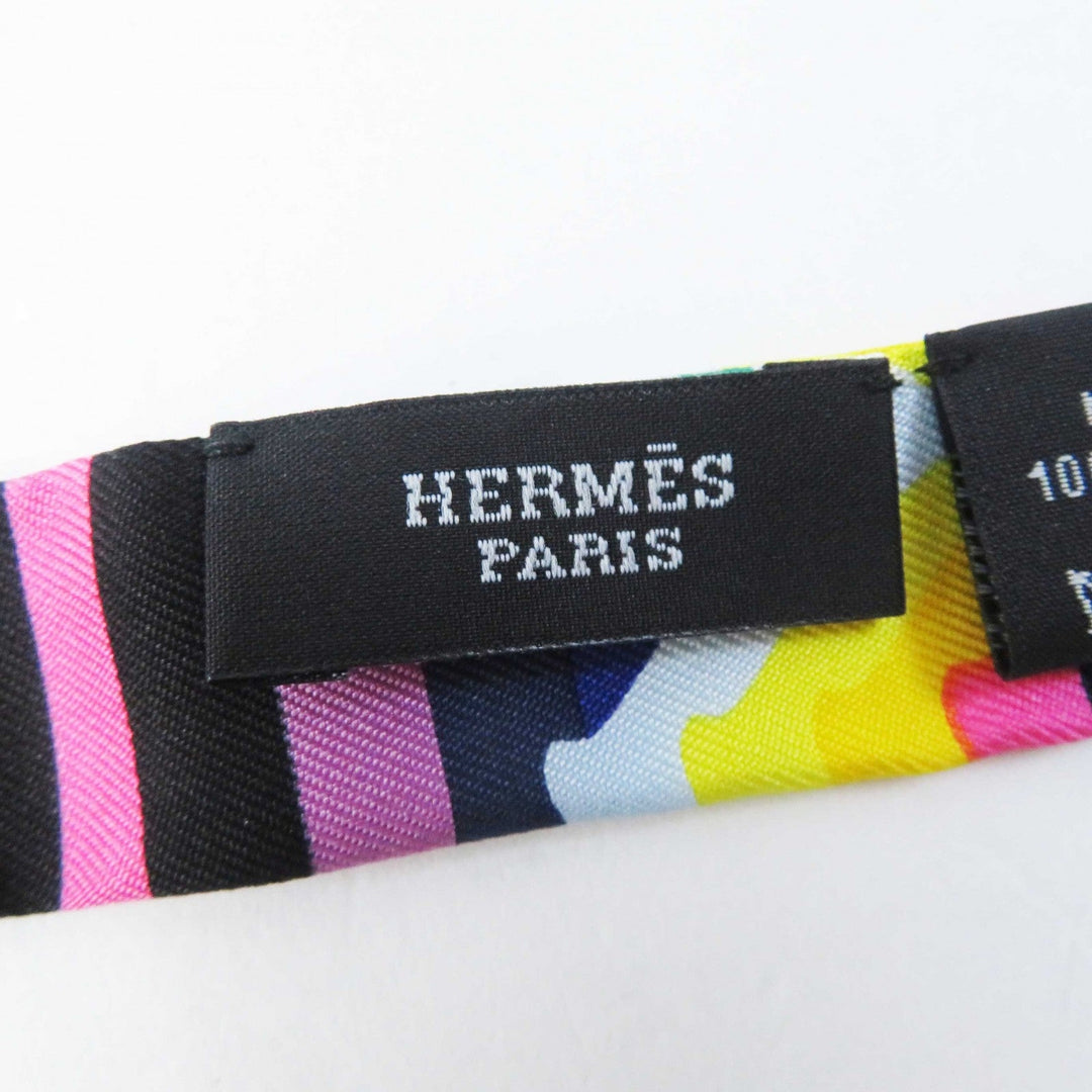 HERMES scarf Main: 100% silk Multi Twilly Doll BRIDES DE GALA Ceremonial bridle Women Used Authentic