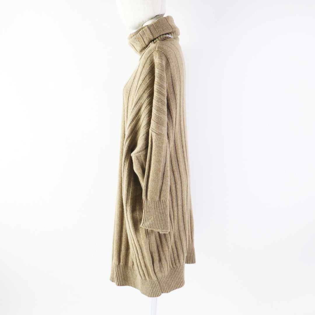 HERMES one piece Main: 100% cashmere Brown Women 34 Used Authentic