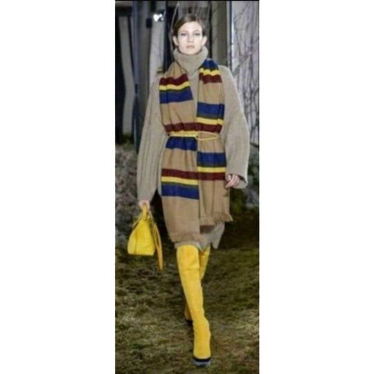 HERMES one piece Main: 100% cashmere Brown Women 34 Used Authentic