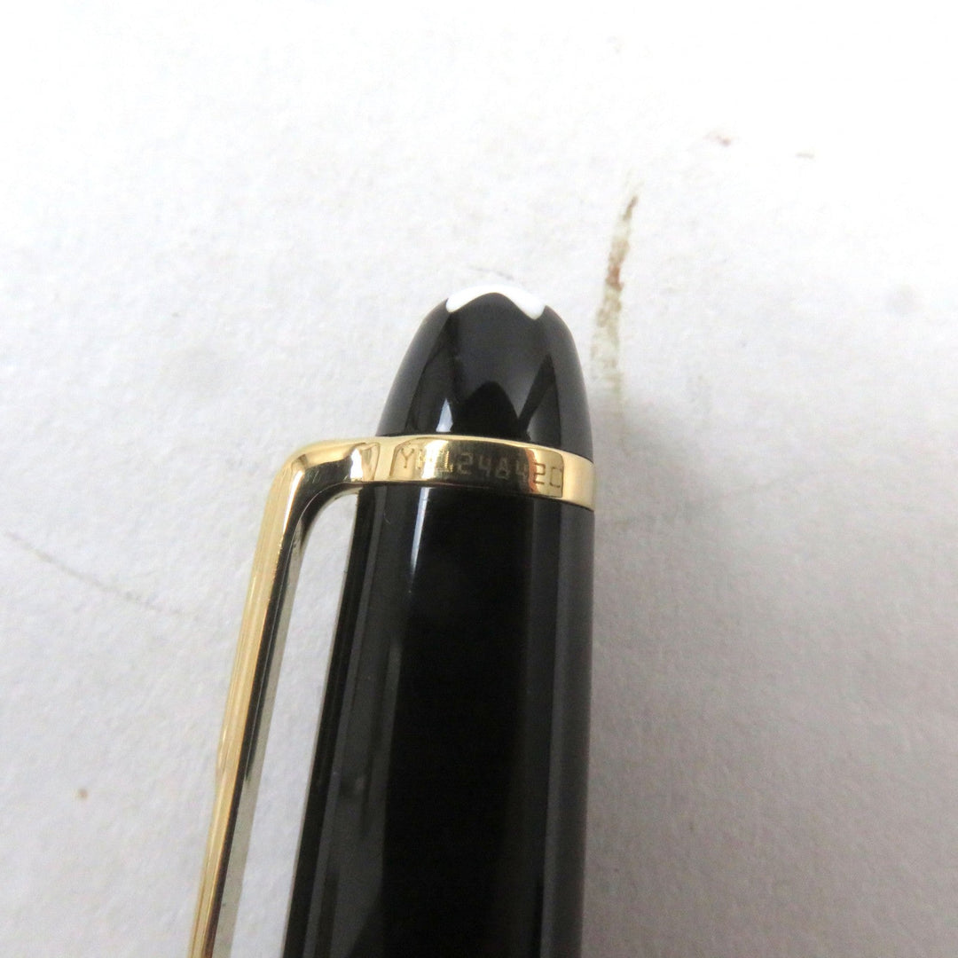 MONTBLANC Ballpoint pen Precious resin Black gold Meisterstck Classic mens Used Authentic