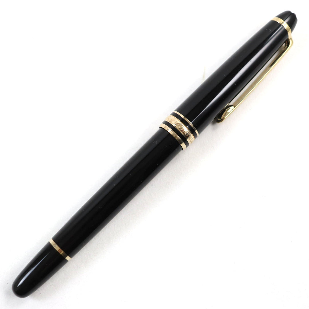 MONTBLANC Ballpoint pen Precious resin Black gold Meisterstck Classic mens Used Authentic