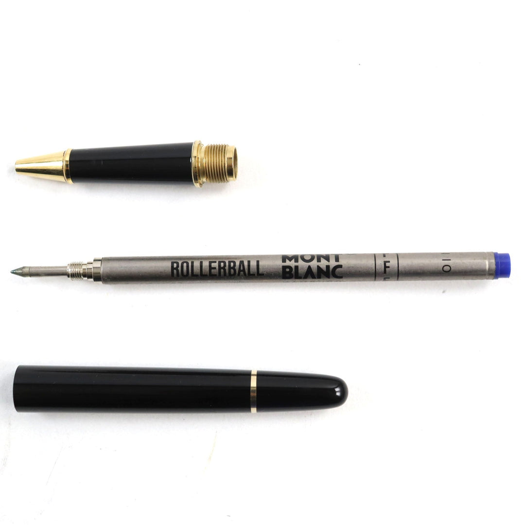 MONTBLANC Ballpoint pen Precious resin Black gold Meisterstck Classic mens Used Authentic