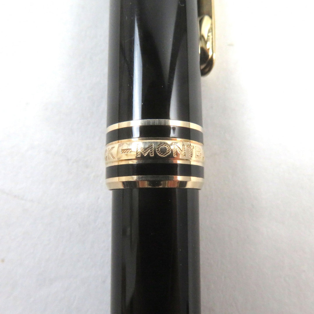 MONTBLANC Ballpoint pen Precious resin Black gold Meisterstck Classic mens Used Authentic