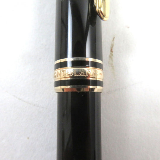 MONTBLANC Ballpoint pen Precious resin Black gold Meisterstck Classic mens Used Authentic