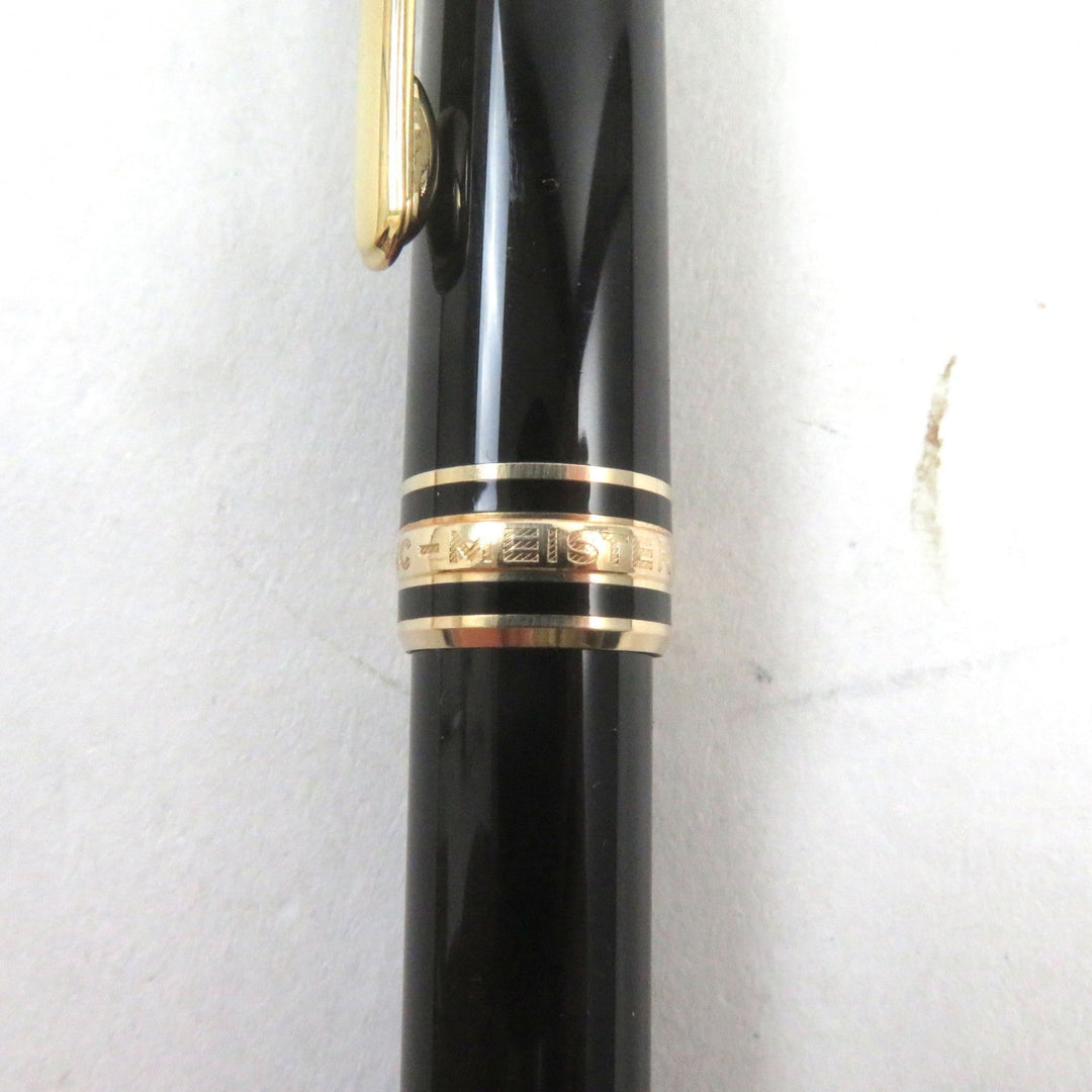 MONTBLANC Ballpoint pen Precious resin Black gold Meisterstck Classic mens Used Authentic