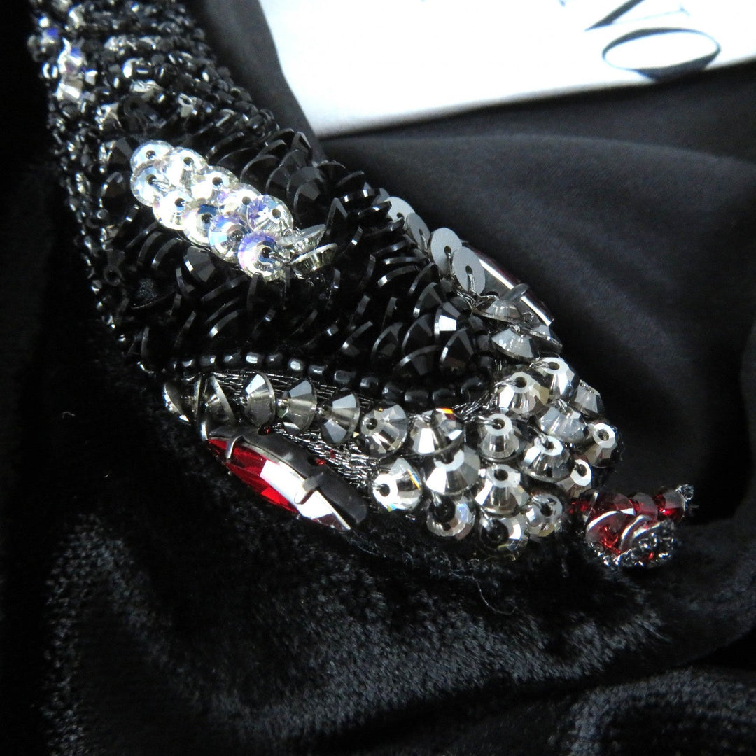 VALENTINO dress Outer: 80% rayon, Outer: 20% silk, Lining: 100% silk, Part: 100% silk, Part: 100% polyester black Women 38 Used Authentic