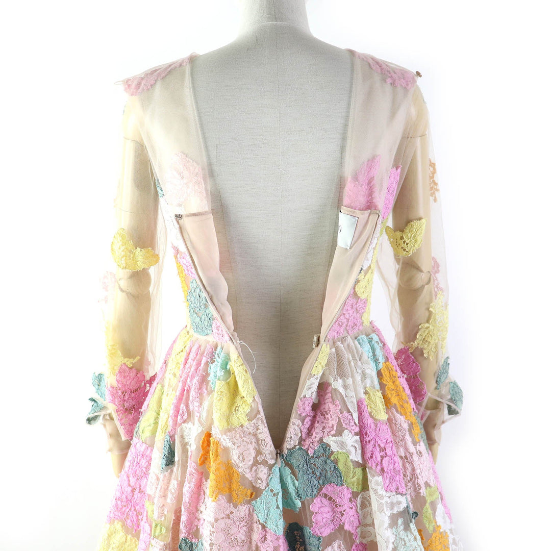 VALENTINO dress Outer material: 100% nylon, Outer material: 65% cotton, Outer material: 35% nylon, Outer material: 77% cotton, Outer material: 17% rayon multicolor Women 38 Used Authentic