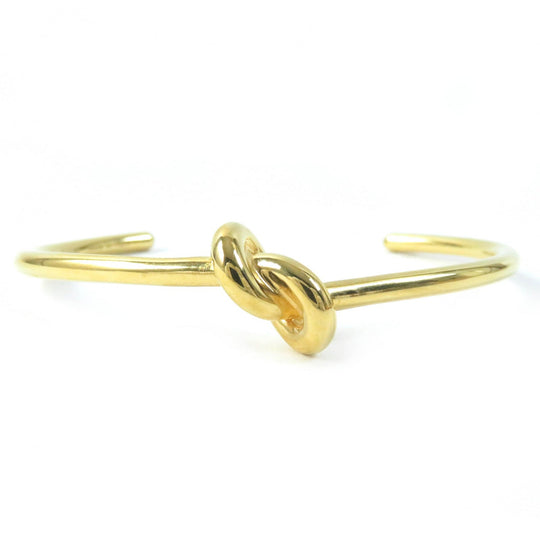 CELINE Bangle 46P466BRA Main: Nickel gold Knot Extra-Thin Bracelet in Brass with Gold Finish Women Used Authentic